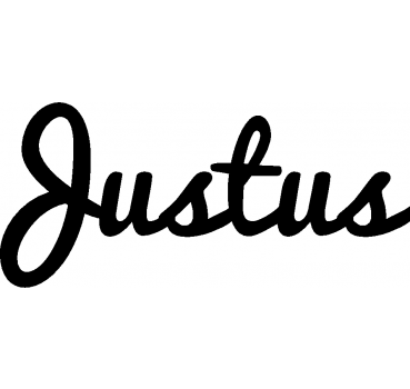 Justus - Schriftzug aus Birke-Sperrholz