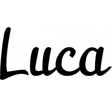 Luca - Schriftzug aus Birke-Sperrholz