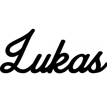 Lukas - Schriftzug aus Birke-Sperrholz
