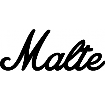 Malte - Schriftzug aus Birke-Sperrholz