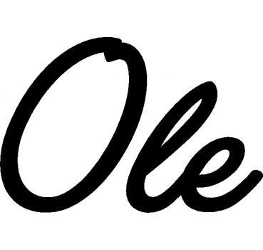 Ole - Schriftzug aus Birke-Sperrholz