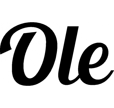 Ole - Schriftzug aus Birke-Sperrholz