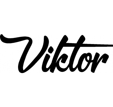Viktor - Schriftzug aus Birke-Sperrholz