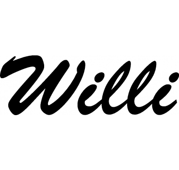 Willi - Schriftzug aus Birke-Sperrholz