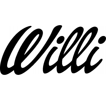 Willi - Schriftzug aus Birke-Sperrholz