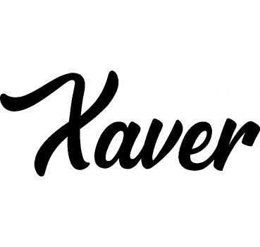 Xaver - Schriftzug aus Birke-Sperrholz