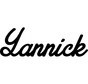 Yannick - Schriftzug aus Birke-Sperrholz