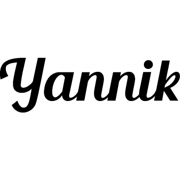 Yannik - Schriftzug aus Birke-Sperrholz