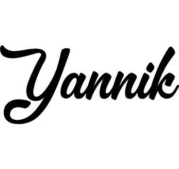 Yannik - Schriftzug aus Birke-Sperrholz