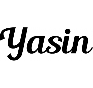 Yasin - Schriftzug aus Birke-Sperrholz