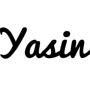 Yasin - Schriftzug aus Birke-Sperrholz