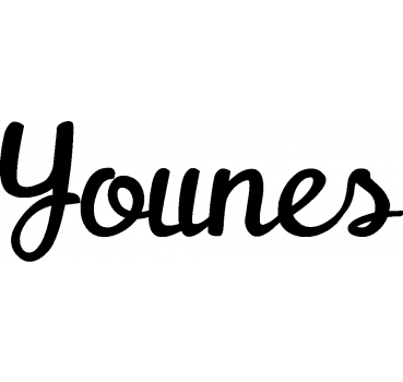 Younes - Schriftzug aus Birke-Sperrholz