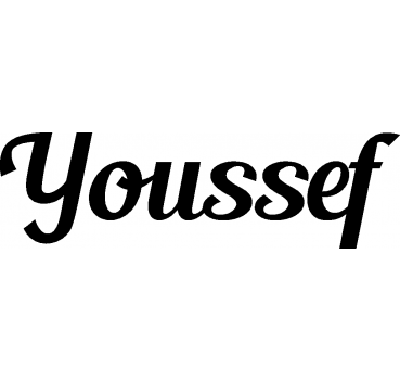 Youssef - Schriftzug aus Birke-Sperrholz
