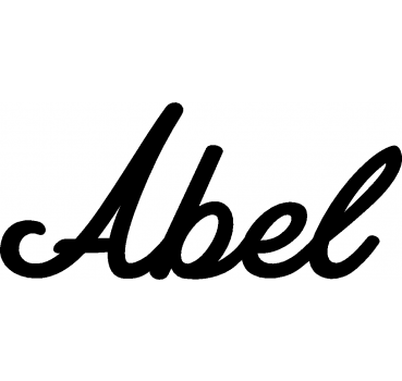 Abel - Schriftzug aus Buchenholz