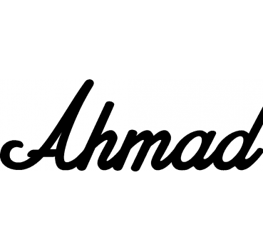 Ahmad - Schriftzug aus Buchenholz