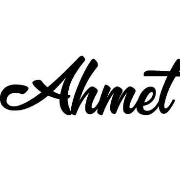 Ahmet - Schriftzug aus Buchenholz
