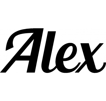 Alex - Schriftzug aus Buchenholz