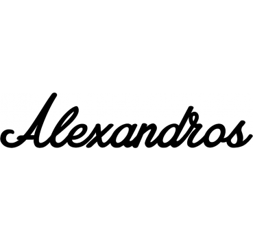 Alexandros - Schriftzug aus Buchenholz