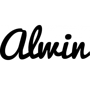 Alwin - Schriftzug aus Buchenholz
