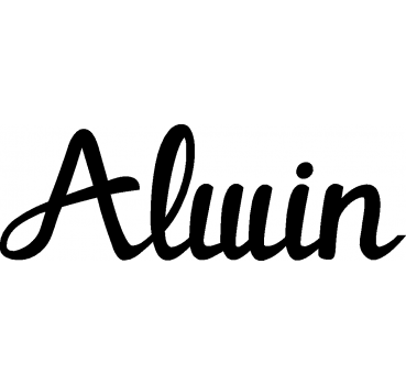 Alwin - Schriftzug aus Buchenholz