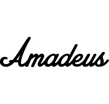 Amadeus - Schriftzug aus Buchenholz