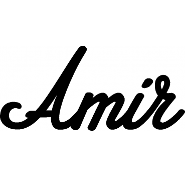 Amir - Schriftzug aus Buchenholz