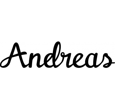 Andreas - Schriftzug aus Buchenholz