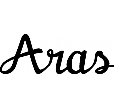 Aras - Schriftzug aus Buchenholz