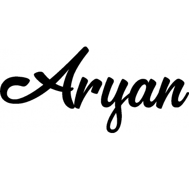 Aryan - Schriftzug aus Buchenholz