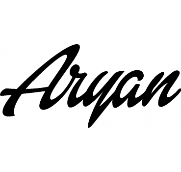 Aryan - Schriftzug aus Buchenholz
