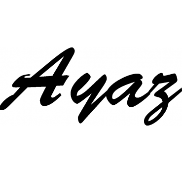 Ayaz - Schriftzug aus Buchenholz