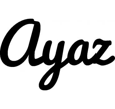 Ayaz - Schriftzug aus Buchenholz