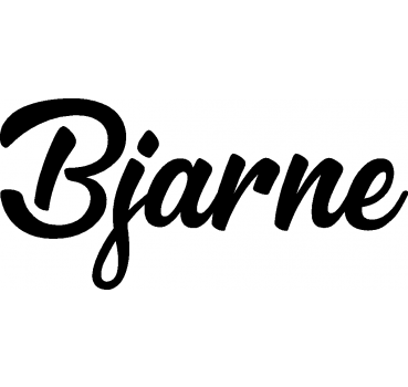 Bjarne - Schriftzug aus Buchenholz