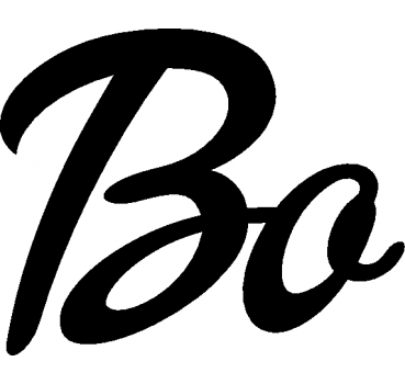 Bo - Schriftzug aus Buchenholz
