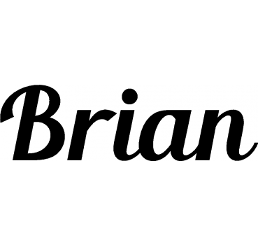 Brian - Schriftzug aus Buchenholz