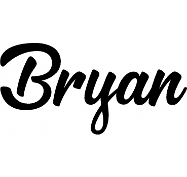Bryan - Schriftzug aus Buchenholz