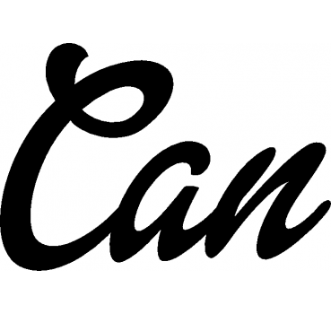 Can - Schriftzug aus Buchenholz