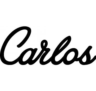 Carlos - Schriftzug aus Buchenholz