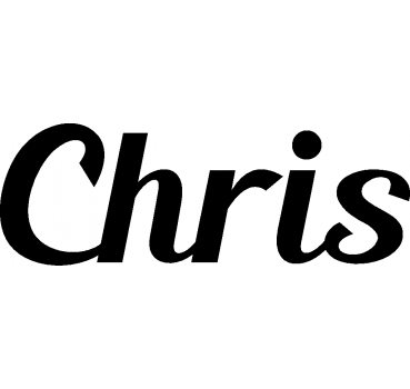 Chris - Schriftzug aus Buchenholz