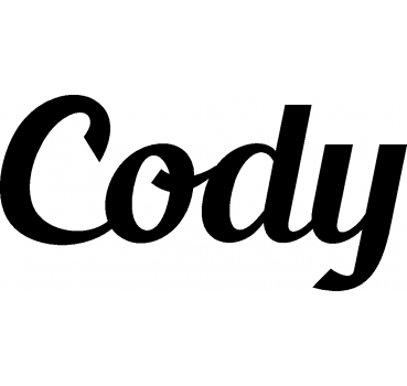 Cody - Schriftzug aus Buchenholz