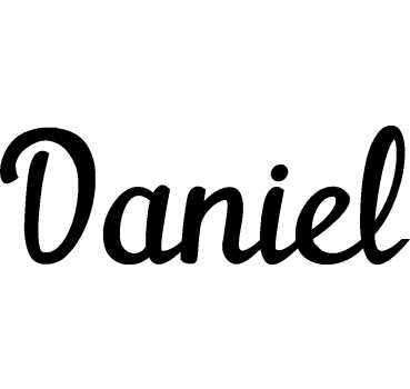 Daniel - Schriftzug aus Buchenholz