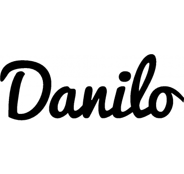 Danilo - Schriftzug aus Buchenholz