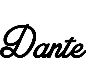 Dante - Schriftzug aus Buchenholz