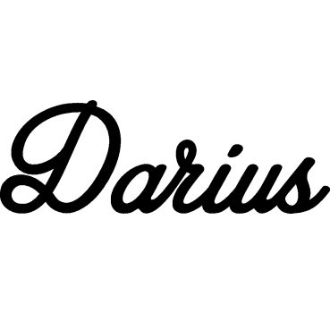 Darius - Schriftzug aus Buchenholz