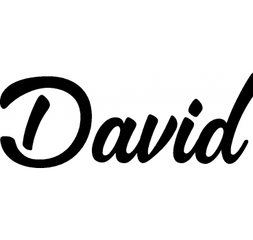 David - Schriftzug aus Buchenholz