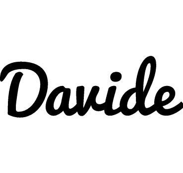 Davide - Schriftzug aus Buchenholz