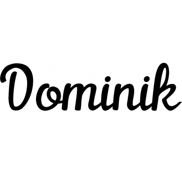 Dominik - Schriftzug aus Buchenholz