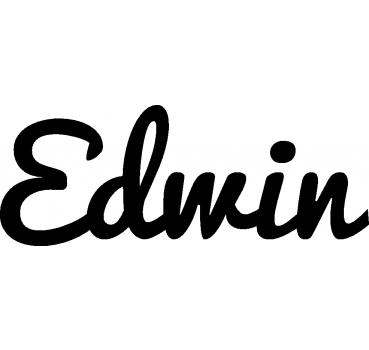 Edwin - Schriftzug aus Buchenholz