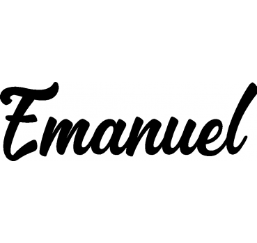Emanuel - Schriftzug aus Buchenholz