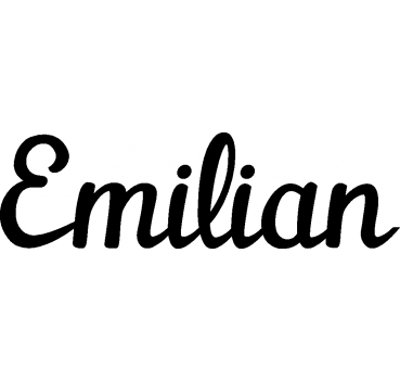 Emilian - Schriftzug aus Buchenholz